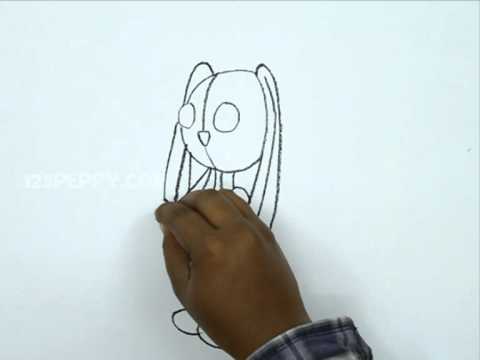480x360 How To Draw A Halloween Creepy Bunny - Creepy Bunny Drawing