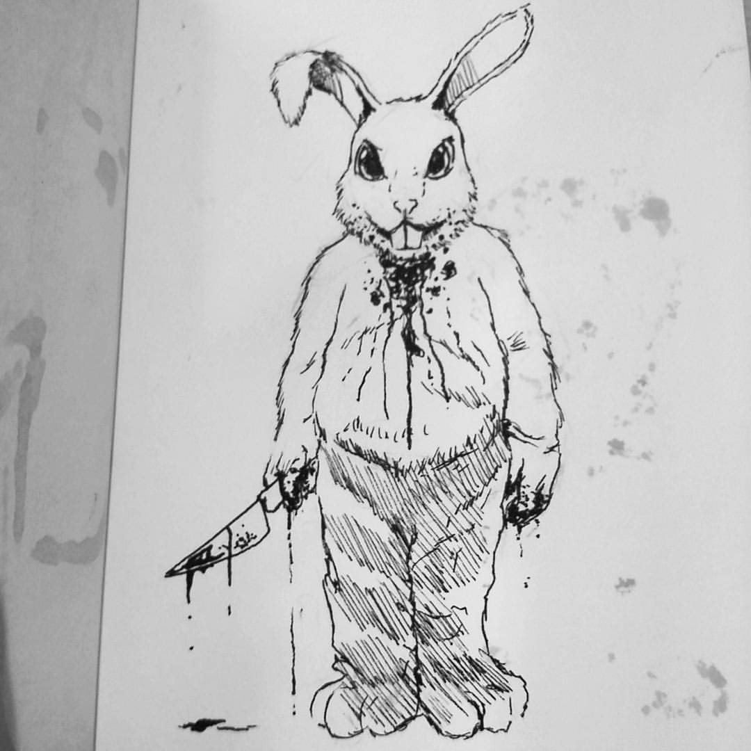 Creepy Bunny Drawing at Explore collection of