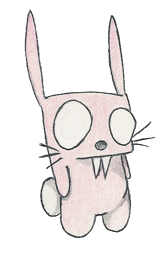 327x531 Evil Bunny Drawing - Creepy Bunny Drawing