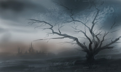 400x238 Draw Haunted Castle Simple Halloween Quick Color Sketch Step - Creepy Castle Drawing