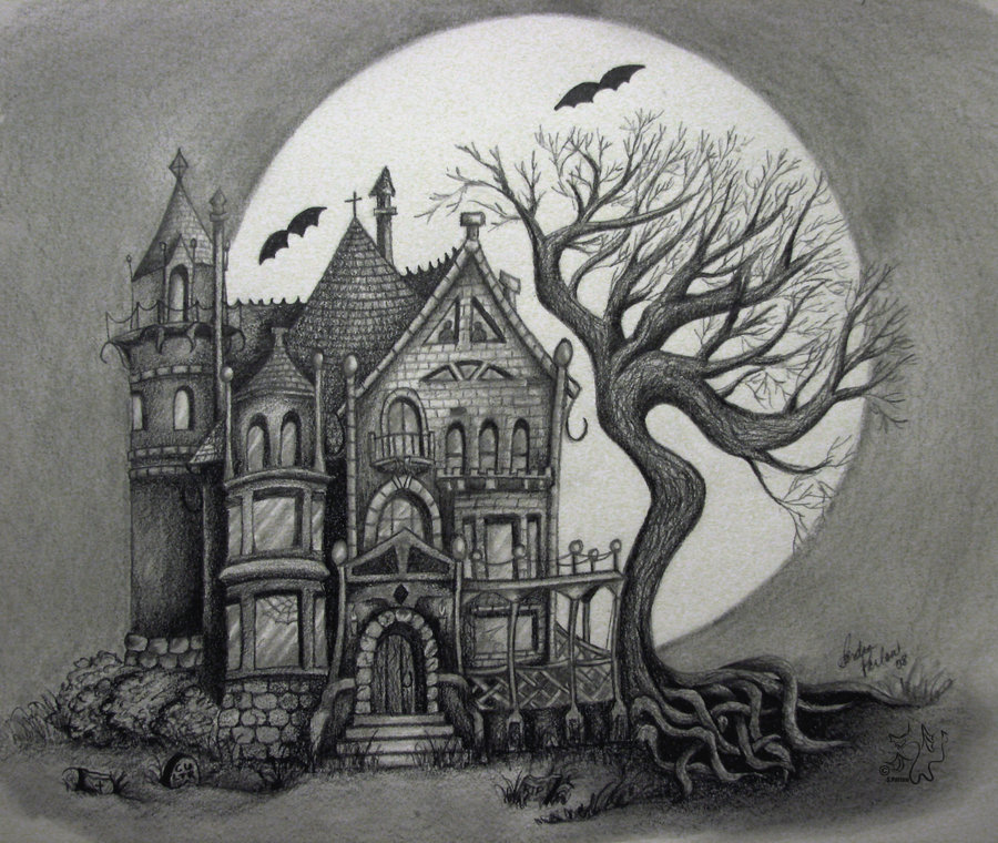 Creepy Castle Drawing at Explore collection of