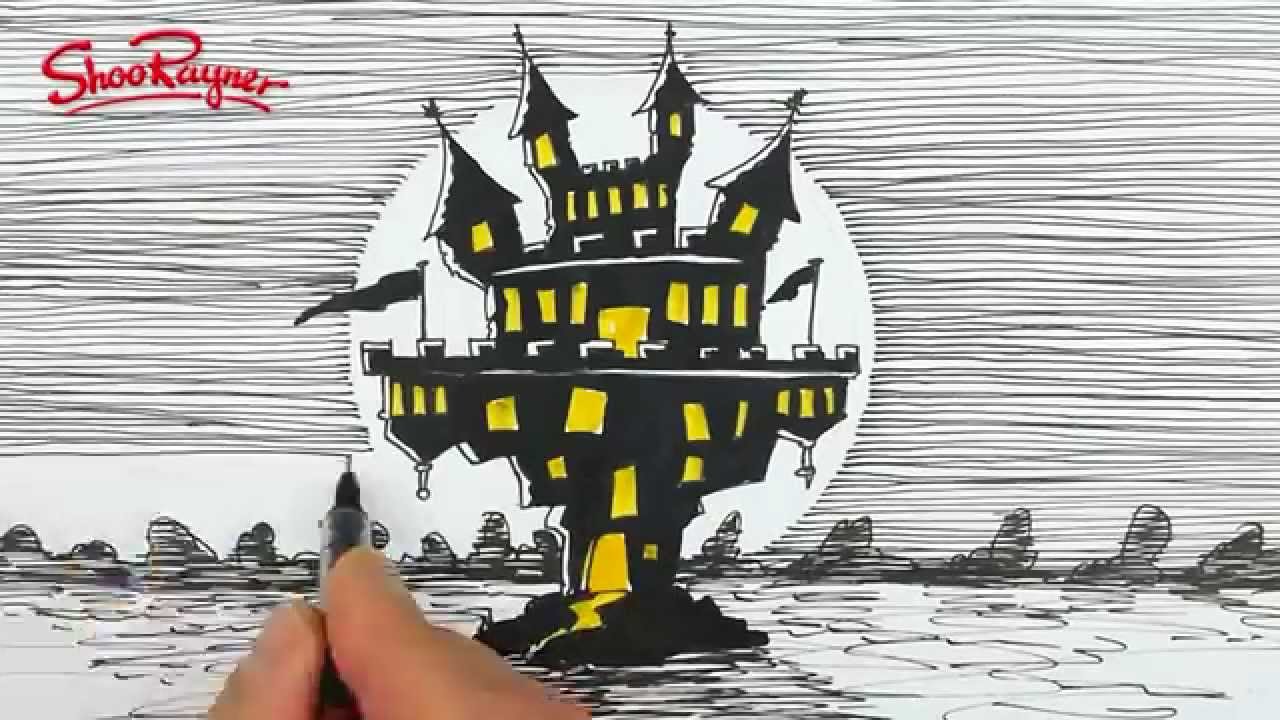 1280x720 drawing a creepy castle - Creepy Castle Drawing