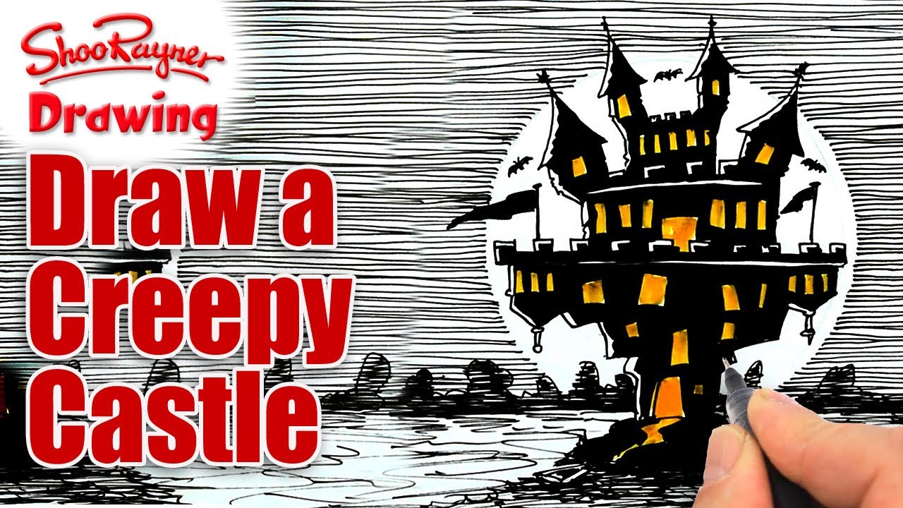 1280x720 how to draw a creepy castle - Creepy Castle Drawing