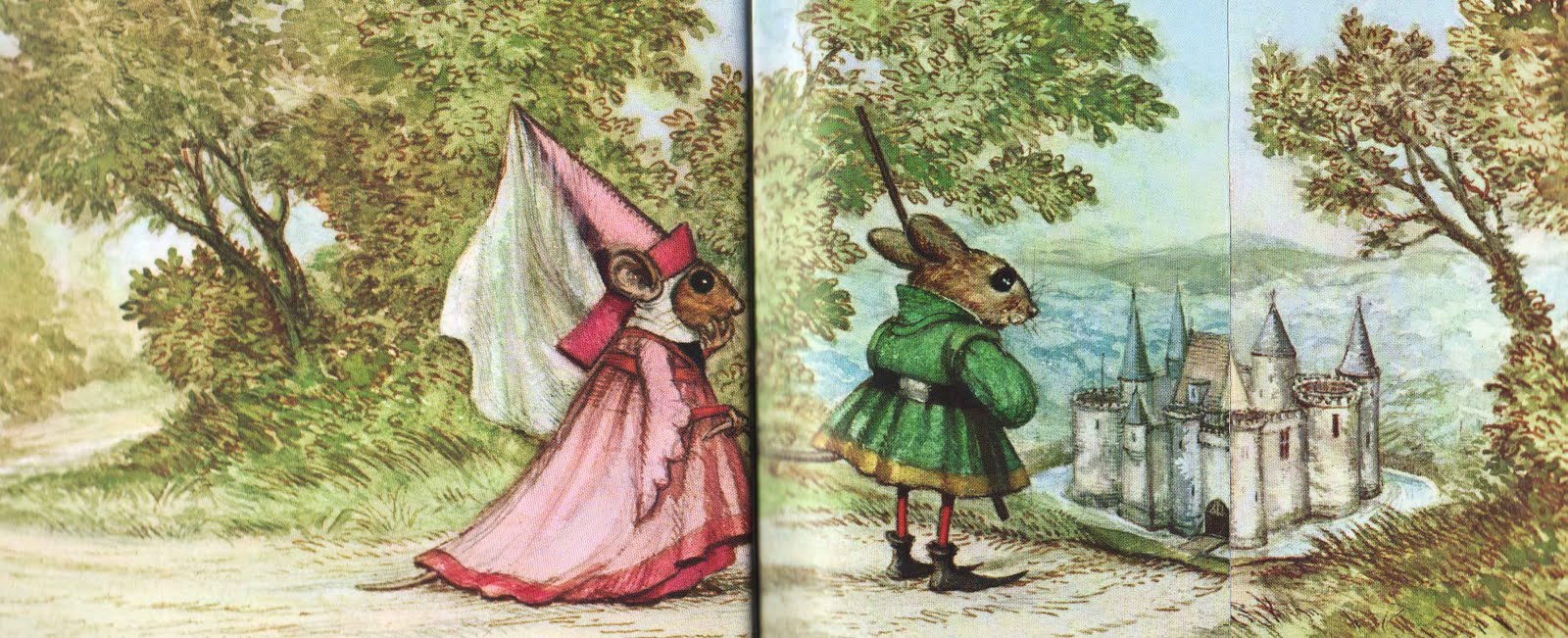 1600x651 vintage kids' books my kid loves creepy castle - Creepy Castle Drawing