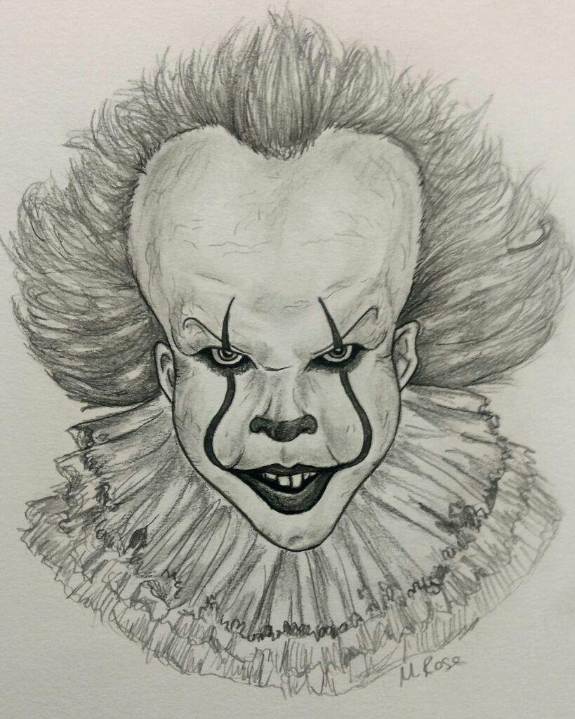 Creepy Clown Drawings at PaintingValley.com | Explore collection of ...