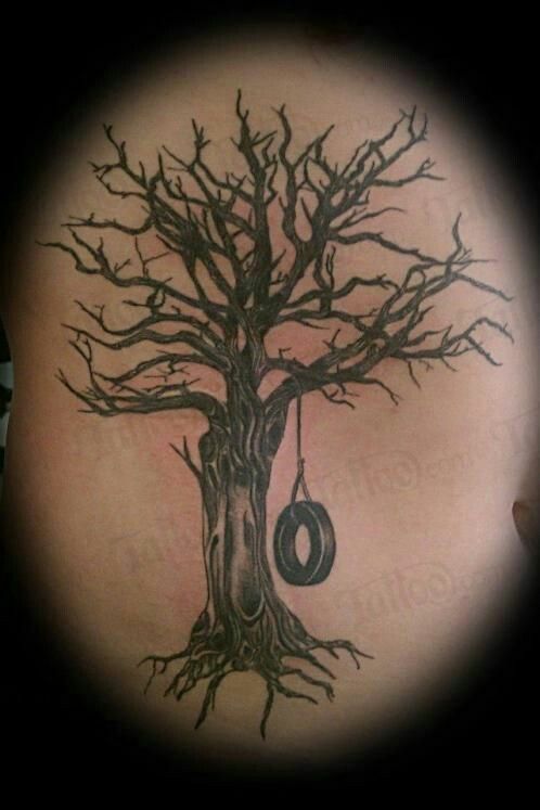 498x747 creepy tree with tire swing tattoos piercings dead tree - Creepy Dead Tree Drawing