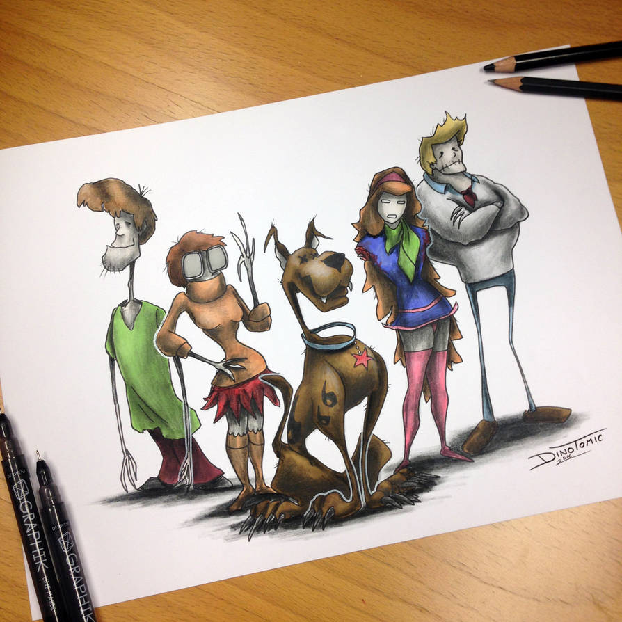 894x894 Scooby Doo Gang Creepy Drawing - Creepy Drawings
