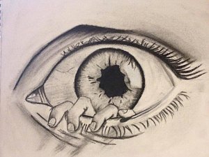 300x225 Creepy Eyes Drawings - Creepy Eye Drawing