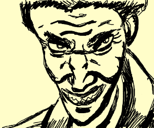 300x250 Willem Dafoe Creepy Face Drawing - Creepy Face Drawing
