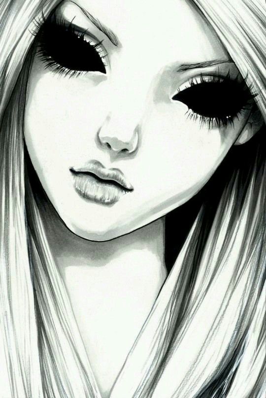 540x808 Horror Girl Drawing In Art, Drawings, Illustration Art - Creepy Girl Drawing