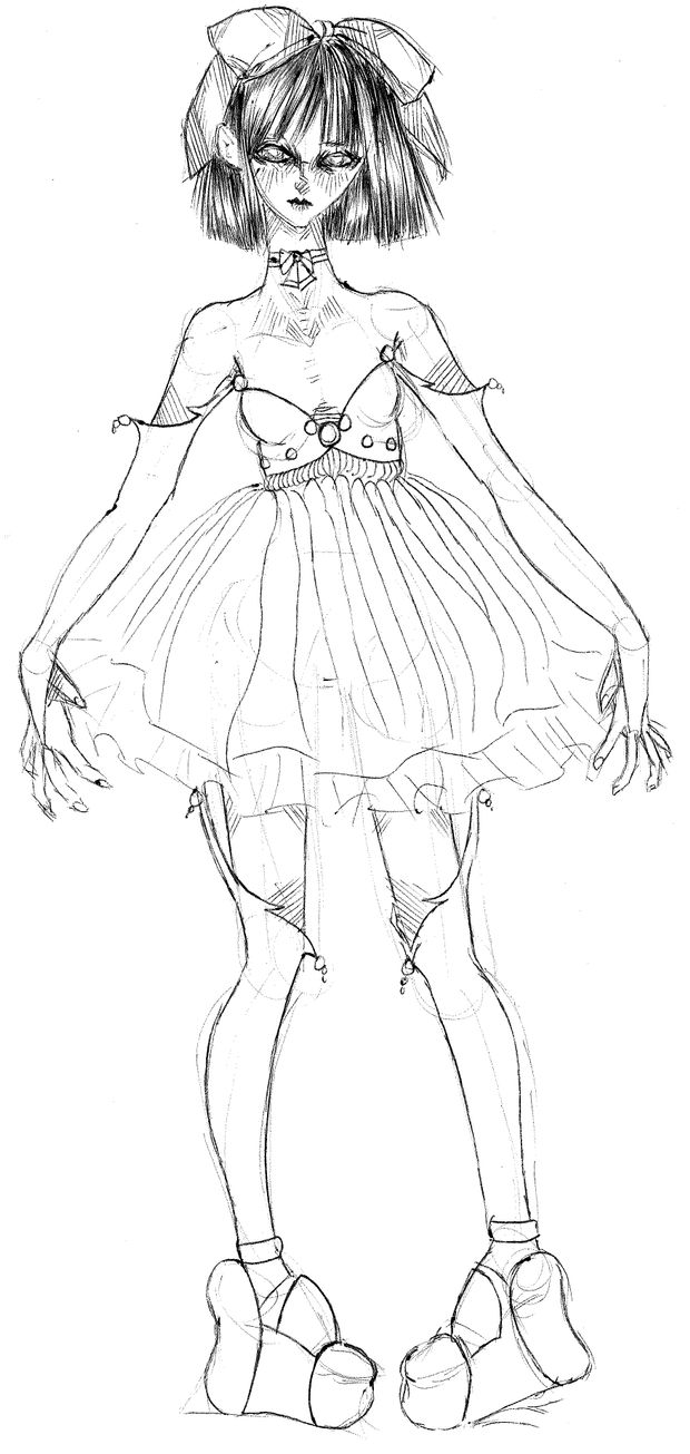 620x1305 Creepy Harajuku Girl Drawing! Steemit - Creepy Girl Drawing