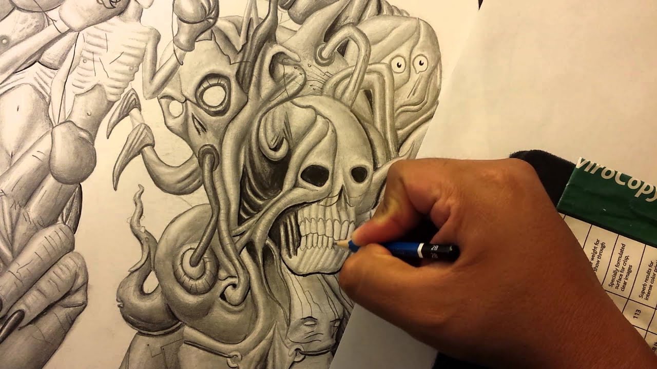 1280x720 How To Draw Scary Monsters - Creepy Monster Drawing