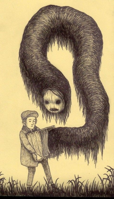476x829 john kenn sticky note monsters drawings - Creepy Monster Drawing