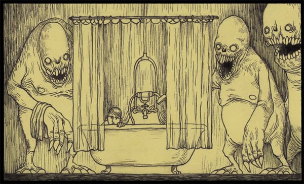 600x365 Monster Drawings - Creepy Monster Drawing