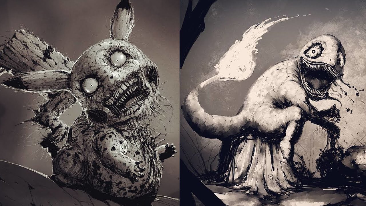 1280x720 Characters As Creepy Monsters - Creepy Monster Drawing