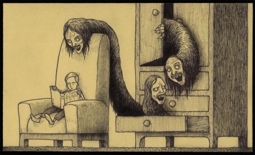 500x304 Sixpenceee Creepy Monster Drawing - Creepy Monster Drawing