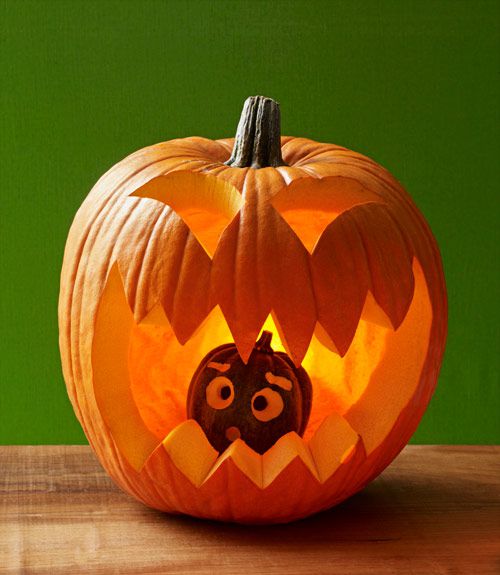 500x575 Easy Pumpkin Carving Ideas For Halloween - Creepy Pumpkin Drawing