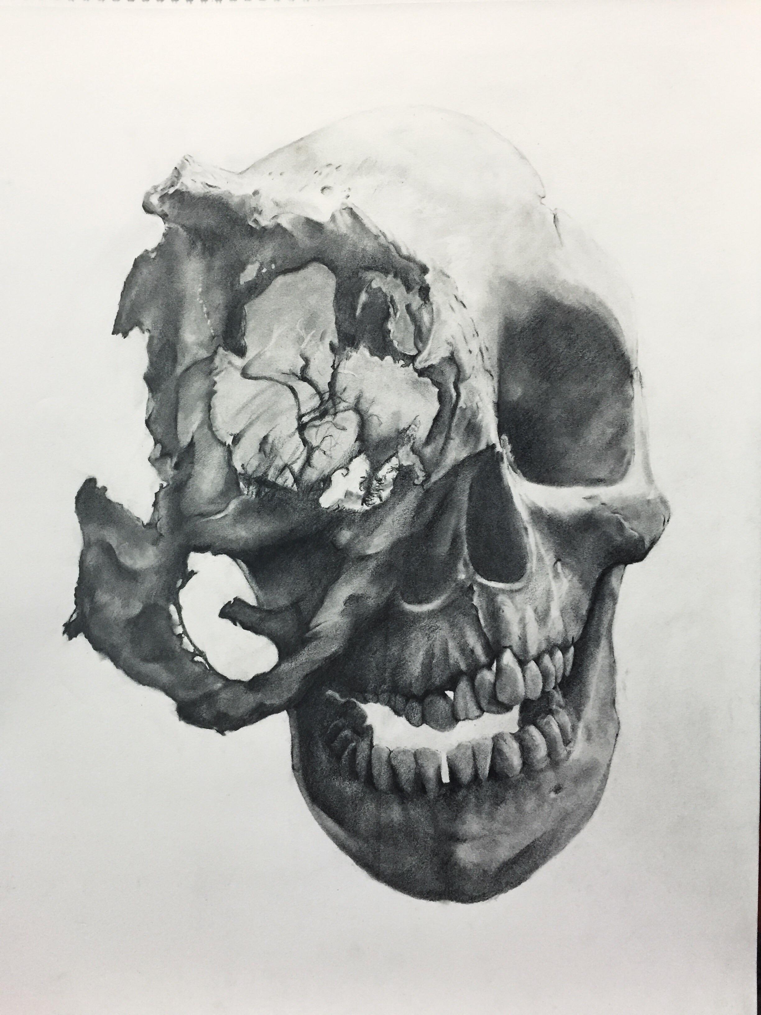 2448x3264 i drew that creepy skull that was posted here a few days ago creepy - Creepy Skull Drawing