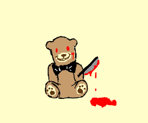 300x250 Creepy Teddy Bear Drawing - Creepy Teddy Bear Drawing