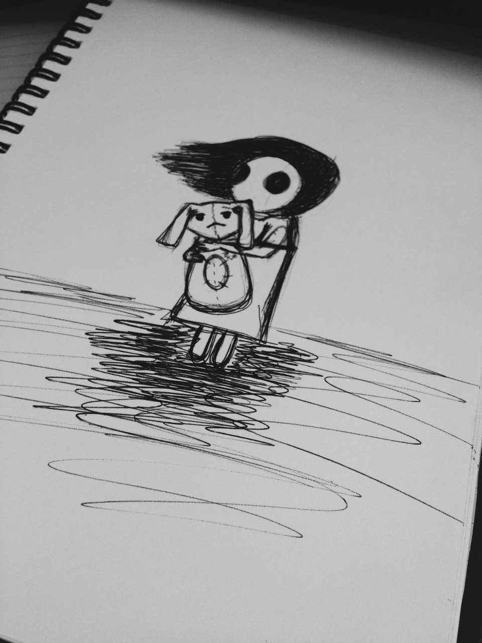 960x1280 Follow Me On Social Media - Creepy Teddy Bear Drawing