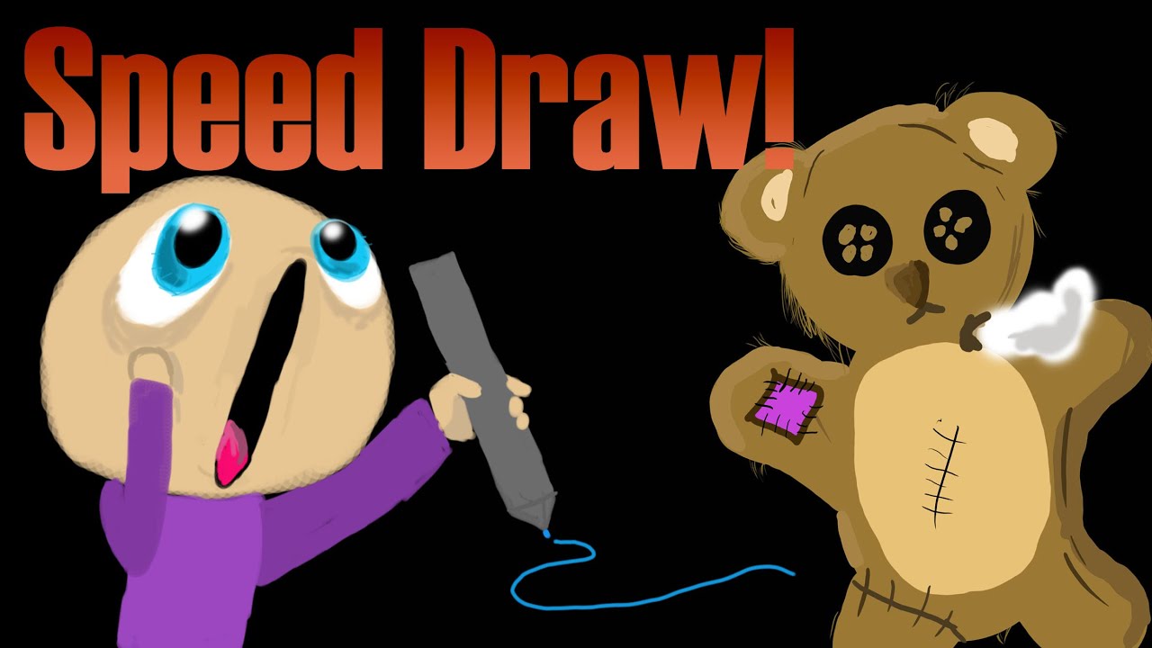 1280x720 Speed Drawing Creepy Teddy Bear! - Creepy Teddy Bear Drawing