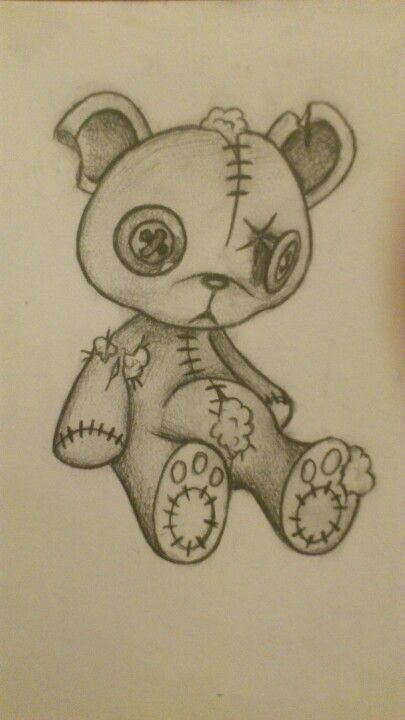 Creepy Teddy Bear Drawing At Explore Collection Of