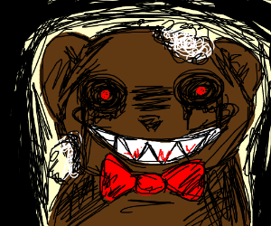 300x250 Scary Teddy Bear Drawing - Creepy Teddy Bear Drawing