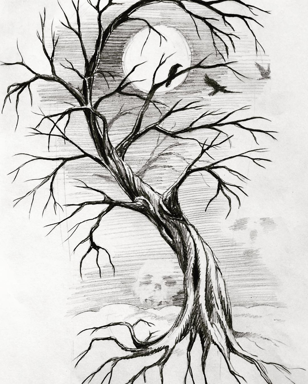 Creepy Tree Drawing at Explore collection of