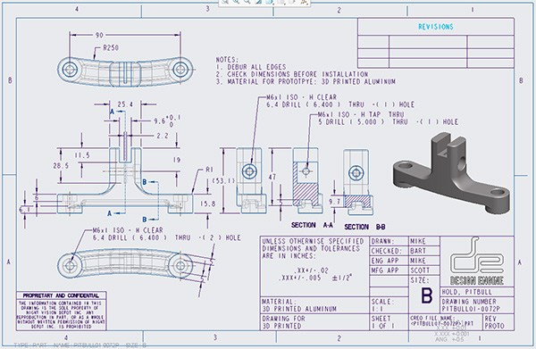 creo 3d drawing