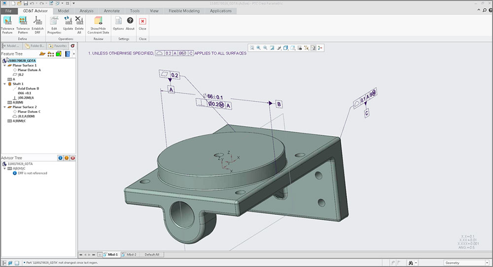 creo 3d drawing