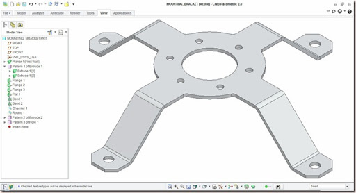 creo 3d drawing