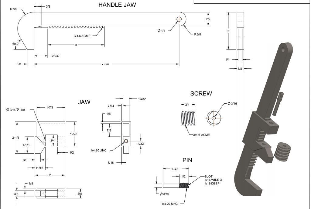 1024x690 part drawing creo for free download - Creo Drawing