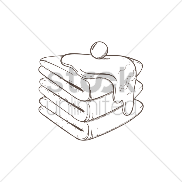 600x600 Crepe Cake Vector Image - Crepe Drawing