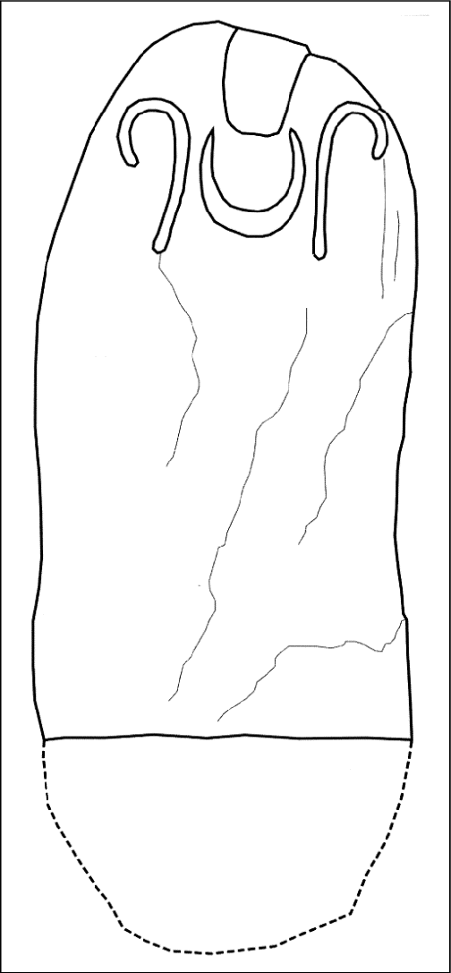 504x1087 menhir with crescent moon - Crescent Drawing