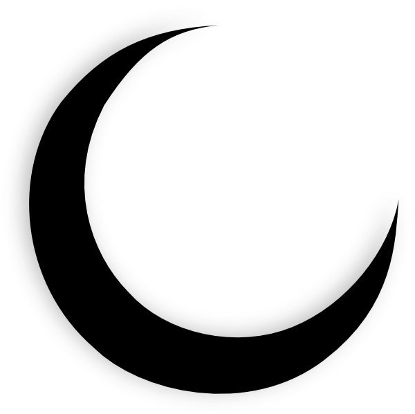 600x599 crescent moon vector free images - Crescent Moon Drawing