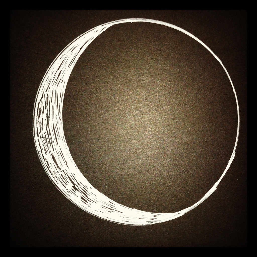 1024x1024 crescent moon - Crescent Moon Drawing