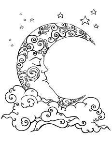 232x300 crescent moon drawings fine art america - Crescent Moon Drawing
