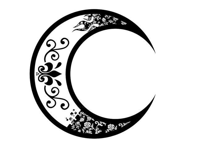 650x500 crescent moon drawing - Crescent Moon Drawing