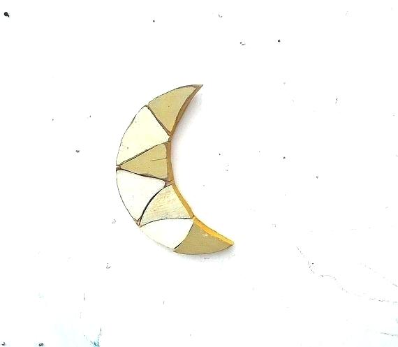 570x497 moon wall art decor crescent gold reclaimed wood - Crescent Moon Drawing Tumblr