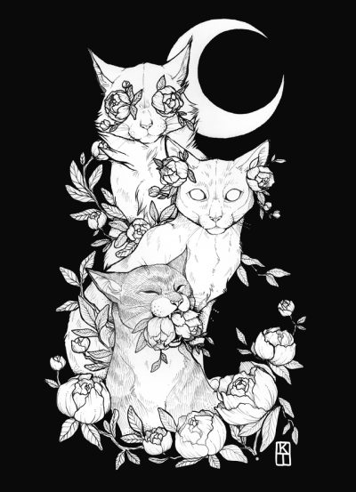 400x553 crescent moon art tumblr - Crescent Moon Drawing Tumblr