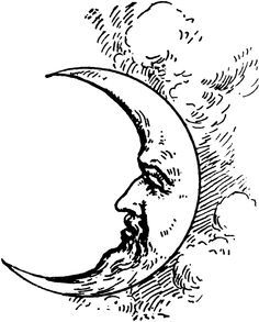236x293 face in the crescent moon drawing tumblr - Crescent Moon Drawing Tumblr