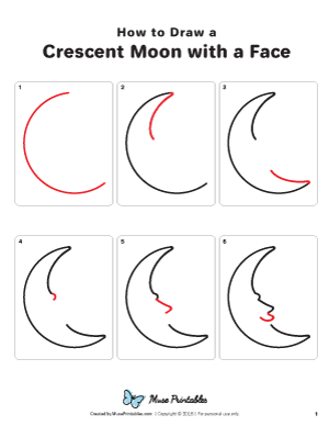300x388 Fantasy Drawing Tutorials - Crescent Moon Face Drawing
