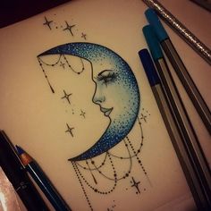 236x236 crescent moon face drawing - Crescent Moon Face Drawing