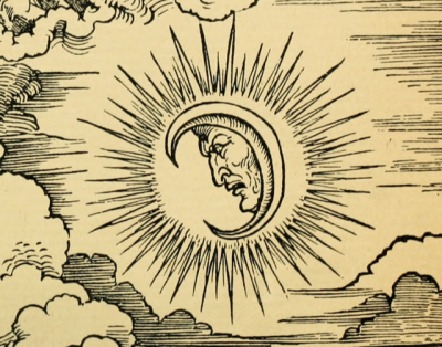 400x314 Moon Face Tumblr - Crescent Moon Face Drawing