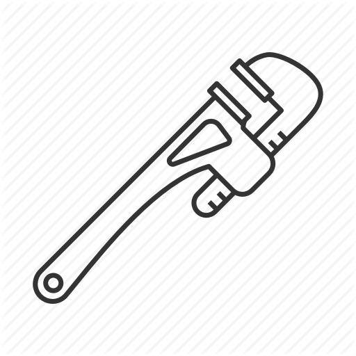 512x512 adjustable wrench, construction tool, instrument, monkey wrench - Crescent Wrench Drawing