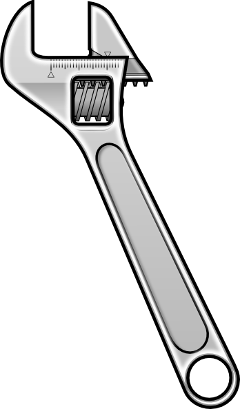 348x594 Method Adjustable Wrench Icon Style Clip Art - Crescent Wrench Drawing