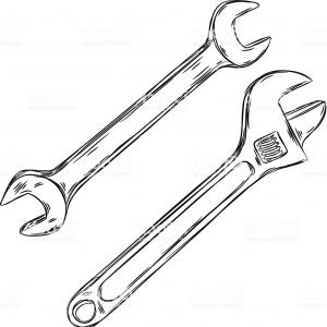 300x300 Stock Photo Illustration Of Isolated Crescent Wrench Cartoon - Crescent Wrench Drawing