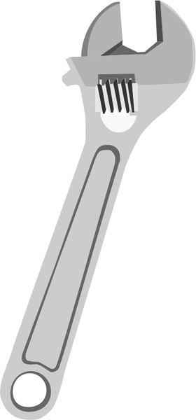 280x600 Adjustable Wrench Free Vector In Open Office Drawing - Crescent Wrench Drawing