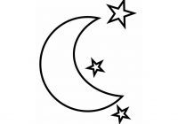 200x140 coloring pages of crescent moon with crescent moon drawing - Cresent Moon Drawing