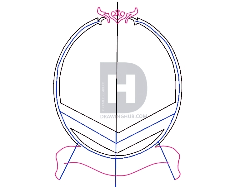 800x600 how to draw the cullen family crest from twilight, step - Crest Drawing